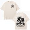 Eddie Munson The Demogorgon Cotton Men's Shirt Cannibal Flower Monster Graphic Short Sleeve Oversized Women T-shirts