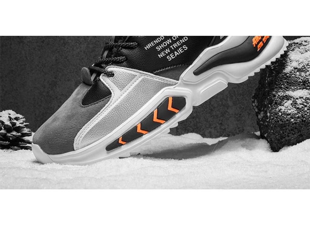 Men's 2025 Winter High-Top Waterproof Non-Slip Velvet-Lined Basketball Sneakers