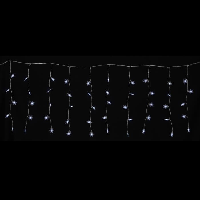 Guirlande lumineuse - Banniere - 60 LED - Blanc - Transparent - L200xH100CM