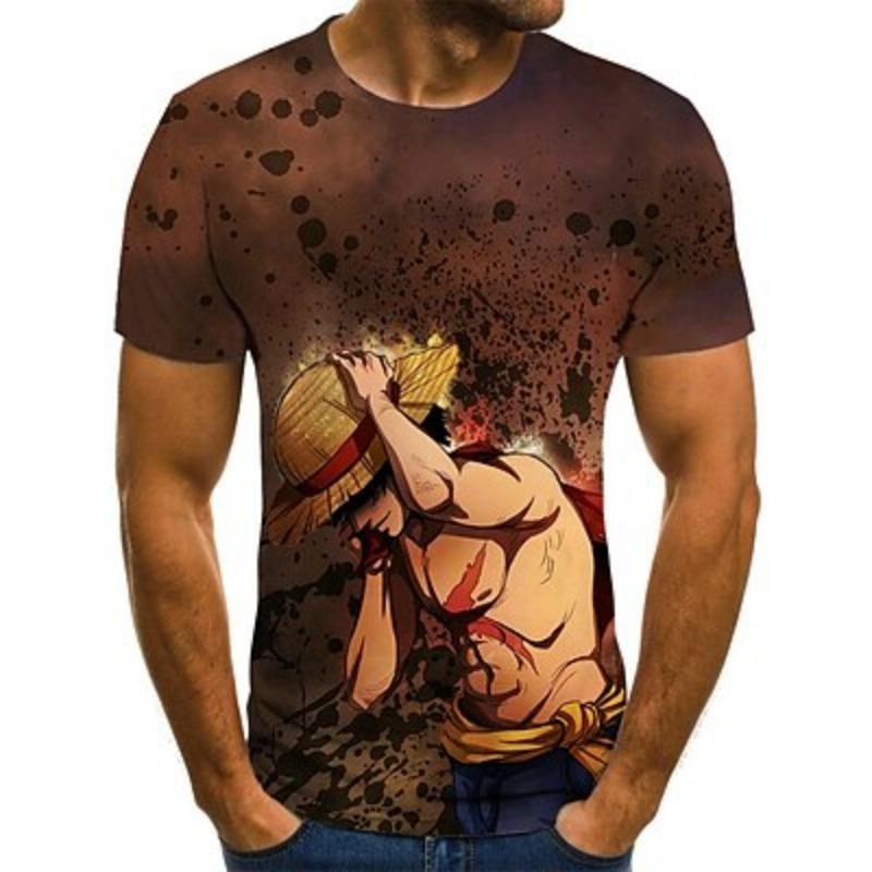One Piece Roronoa Zoro T-Shirt Anime Cartoon Anime 3D 3D Harajuku Grafik Für Paare Männer Frauen Erwachsene Zurück zur Schule 3D-Druck