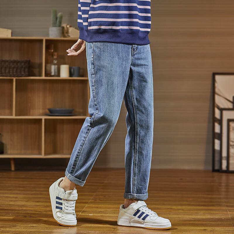 TonLion Men's Relaxed Tapered Lightweight Denim Jeans