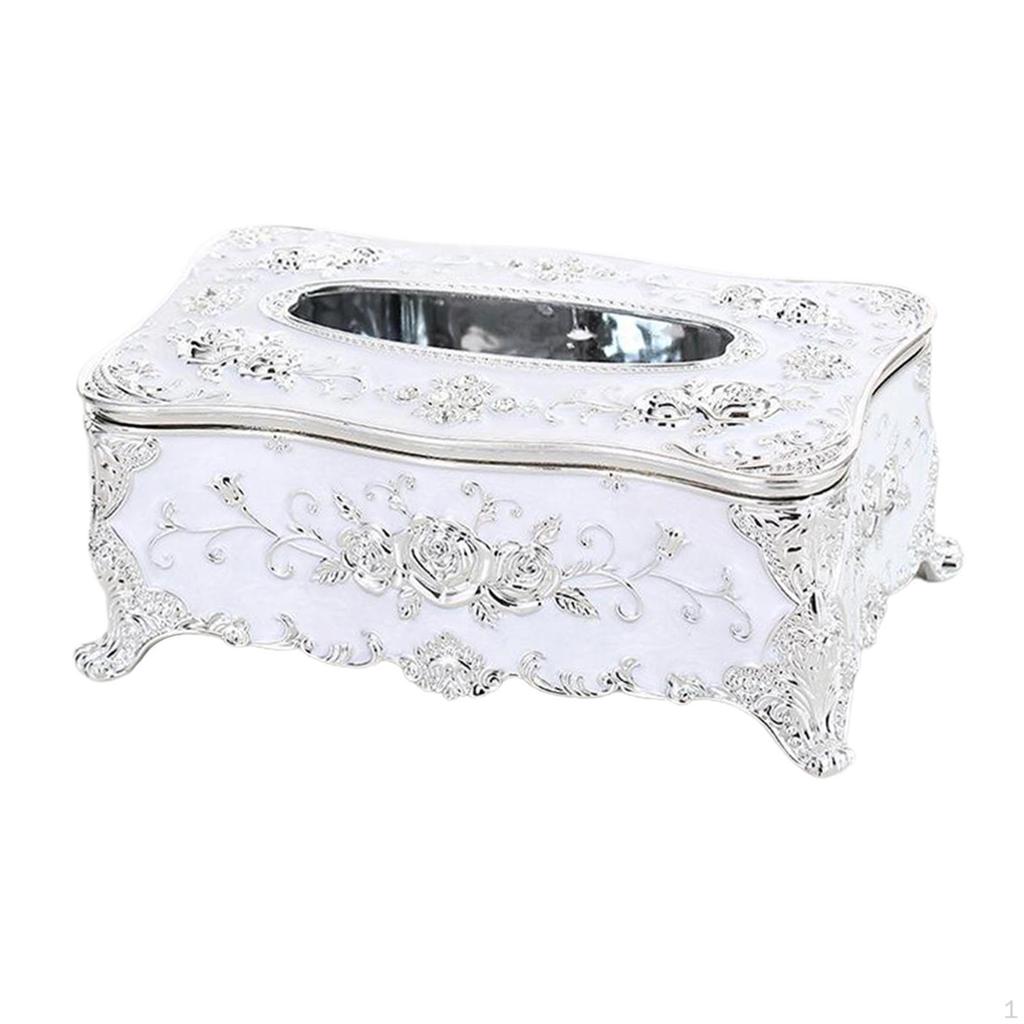 Creative European Square Rectangular Tissue Box Decorative Cover Bathroom Holder Car Office