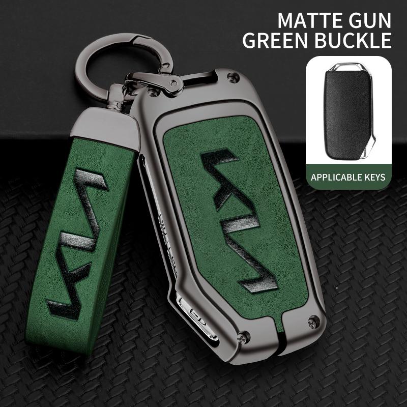 ZincAlloy Leather Car Smart Key Case Protector Shell For KIA Sportage R GT Stinger Sorento Ceed Cerato Forte Niro Soul Telluride