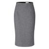 Women's Black & White Plaid Jacquard Hip-Wrap Skirt