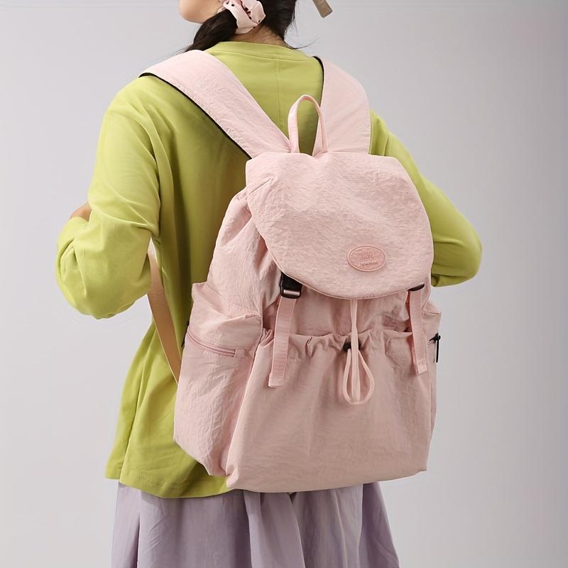 Women's Backpack, Adjustable Shoulder Straps Drawstring Closure, Hiking Backpack for Everyday Commute Bookbag, Practical Pockets