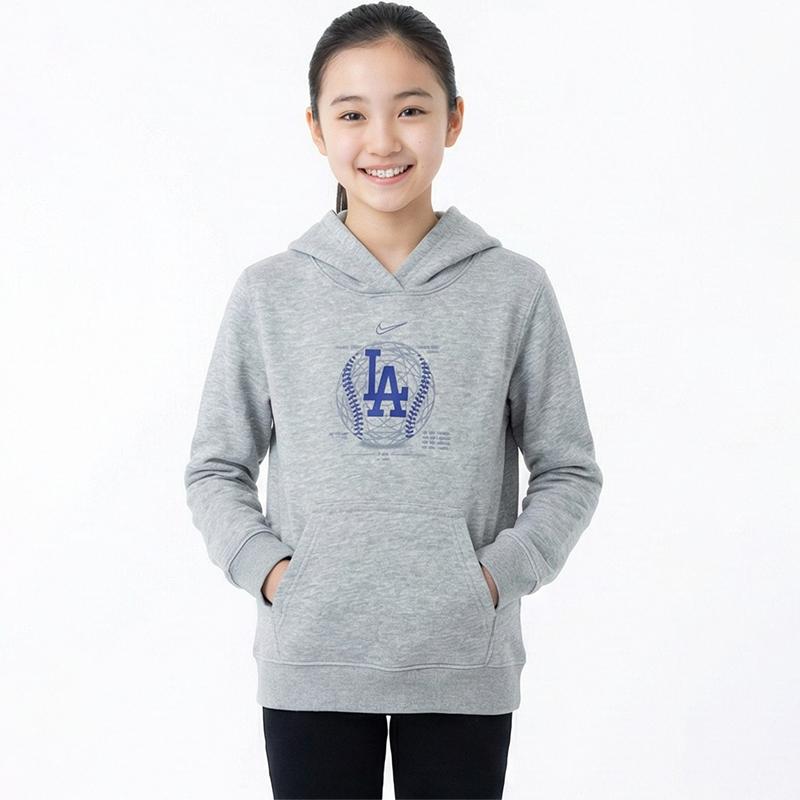 Nike × MLB Hoodie Los Angeles Dodgers Casual Comfortable Versatile Pullover Long Sleeve Kids Hoodies 3Z3B3SBGA-LAD