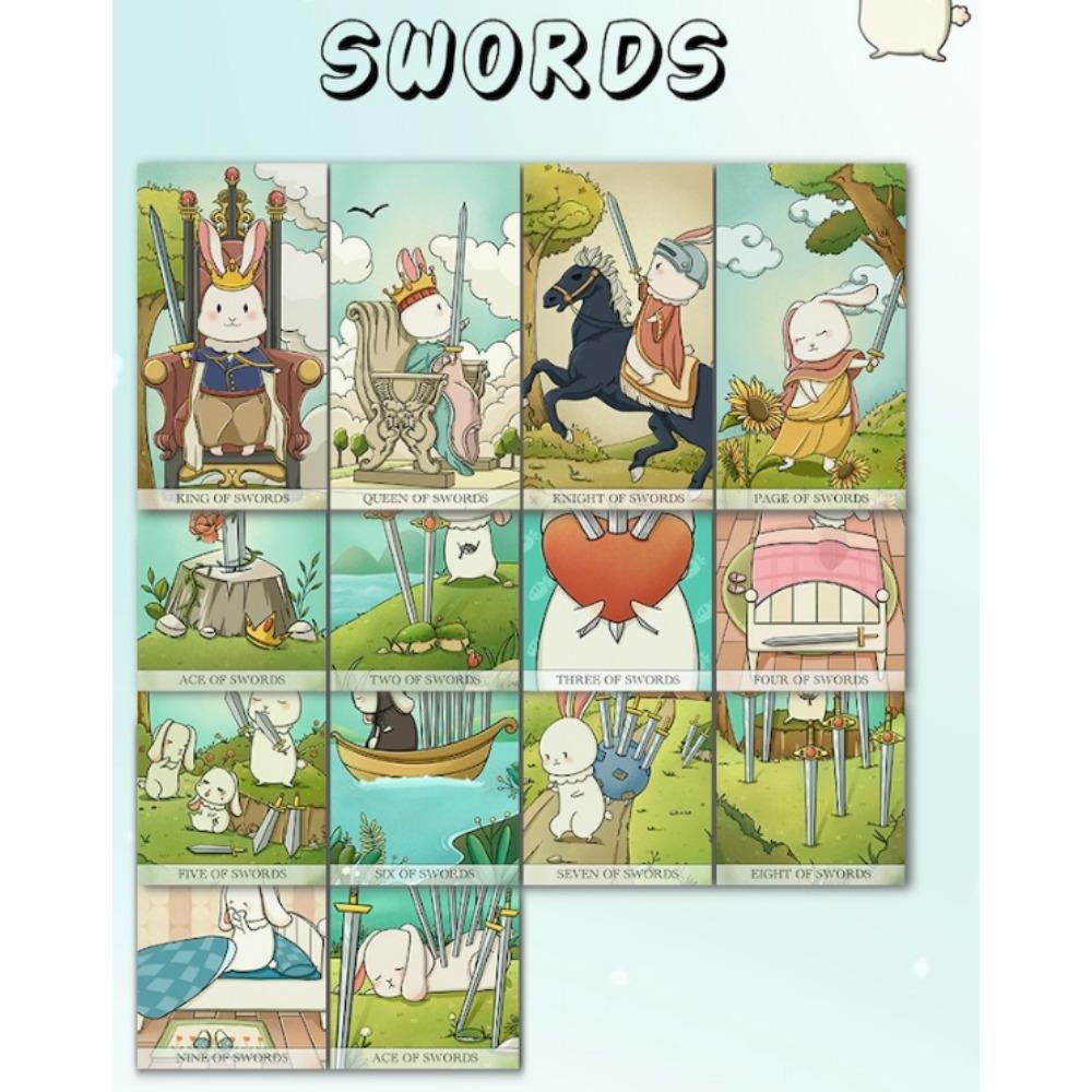 10,3 x 6 cm großes Sternenhase – kostenloses Cloud-Tarot-Deck mit 81 Karten. Folgen Sie dem Rider Waite System