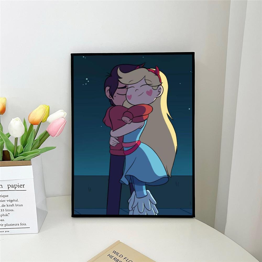1pc Stars Vs The Forces Evils Self-adhesive Art Poster Waterproof Paper Sticker Coffee House Bar Room Wall Decor