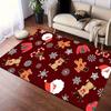 1pc Adorable Christmas Themed Rug, Machine-Washable Beautiful Christmas Elements Print, Durable & Cozy Floor Mat for Indoor/Outdoor Living R
