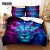 3pcs Duvet Cover Set, 3D Lion Bedding Set, Soft Comfortable Breathable Duvet Cover, For Bedroom Guest Room Decor
