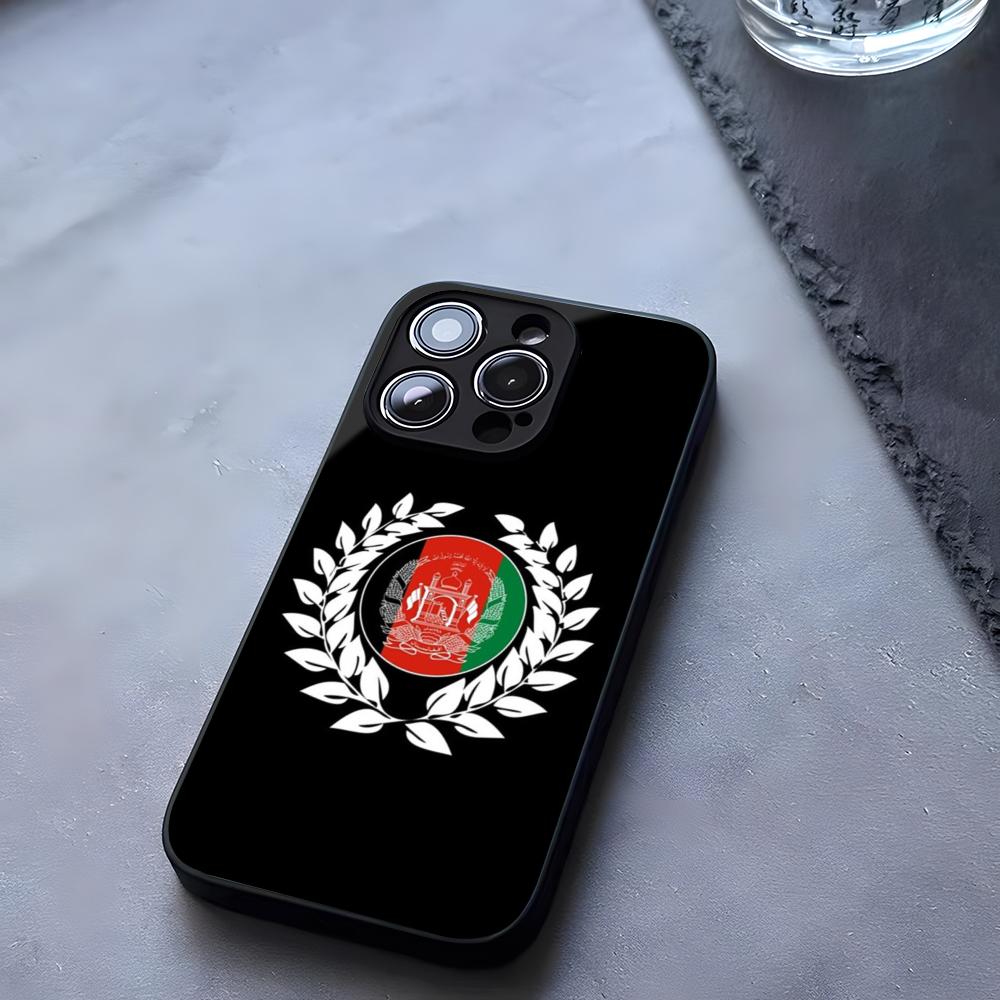 Afghan Afghanistan Flag Phone Case Tempered Glass For IPhone 17 13 14 16 12 15 11 Pro Max Plus Mini X XR SE2020 Coque