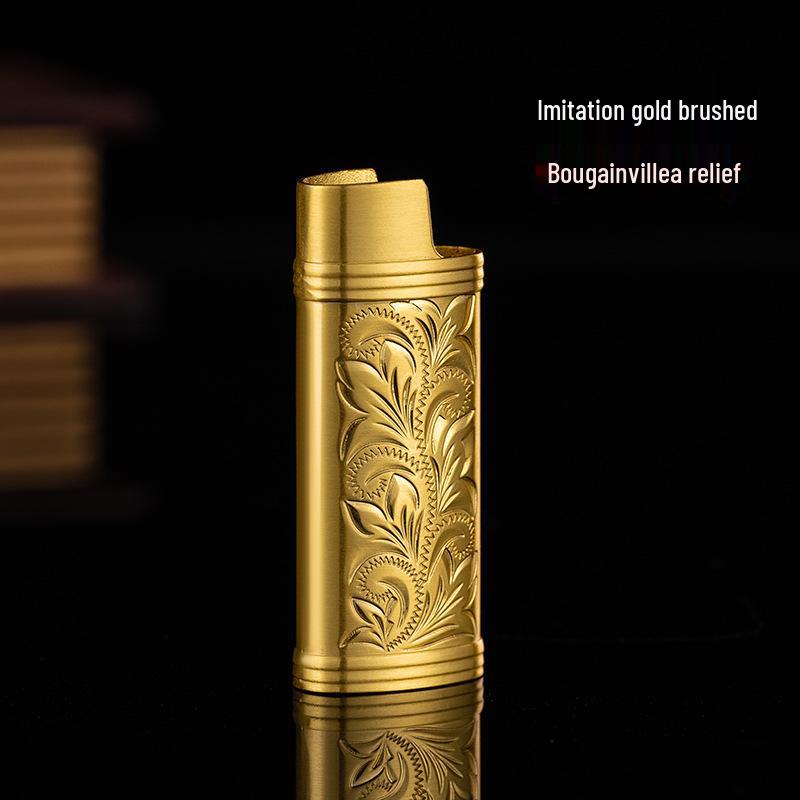 **J5 Bic Retro Mini Metal Lighter Set - Creative Fireworks Shell Design**
