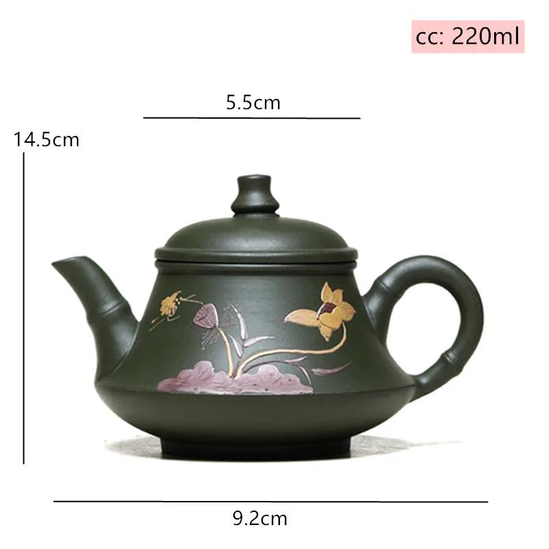 

Zisha Yixing Chinese Tea Set Lotus Teapots Zisha Teapot Drinking Set DrinkwareTeaware Suit for Green Tea Black 220ml