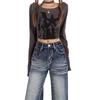 Women's 2025 High-Waist Retro Micro-Flared Jeans for Autumn/Winter – Loose American High-Street Style.