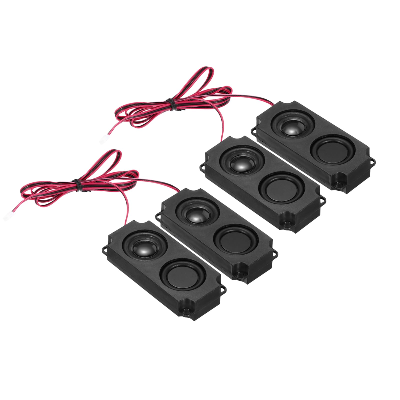 

uxcell 2pcs 5W 8Ohm Double Mini Speakers Full Range Mobile Portable Advertising Speakers with Terminal Wire Connector Separation Interface for Small