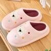 Cute bear cotton slippers autumn and winter 2025 new indoor home thick-bottomed non-slip velvet thermal slippers