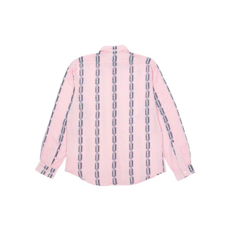Palace FW21 Razor Sharo Shirt Chain Pattern Long Sleeve Shirt Unisex Shirts Pink P21SHT006