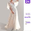 2026 Herbst Europäisch und Amerikanisch Außenhandel Neues Kleid ebay Amazon Sexy Spitze V-Ausschnitt rückenfreies Kleid Damen