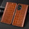 Crocodile Genuine Leather Flip Case For Honor 10 20 20S 30 30i 50 60 70 80 90 100 200 300 400 SE Pro Lite Phone Cover Cases