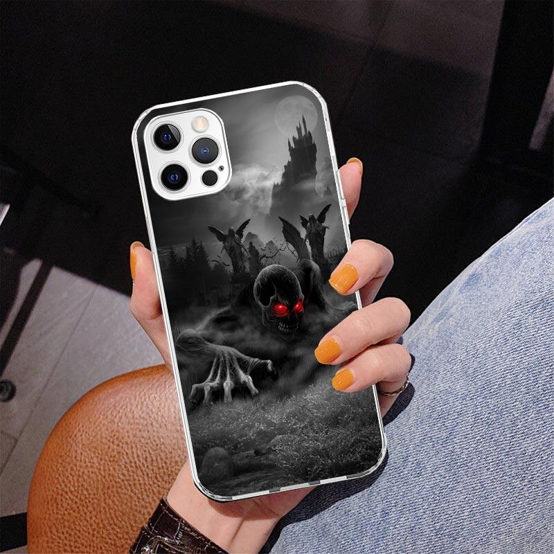 Reaper Skull Skeleton Gun Phone Case For iPhone 17 Air 16 Pro Max 16E 15 + 14 Plus 11 12 13 Mini 7 8 SE Gift Print Cover Fundas