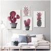 Nordic Pink Pineapple Painting Wall Pictures Home Decoration Posters And Prints Cactus Pot Plant Art Canvas Paintings No Frame
