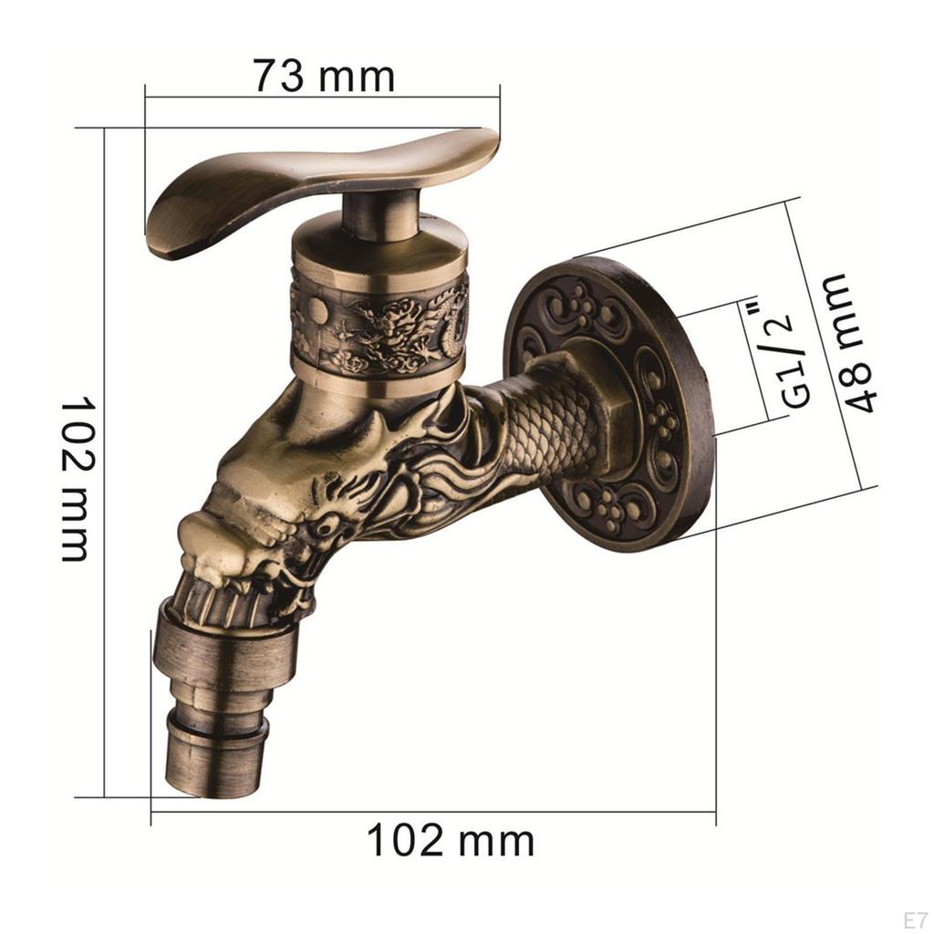 Laundry Bathroom Wall Mount Washing Machine Faucet Outdoor Garden Bibcock Tap Balcony Washer