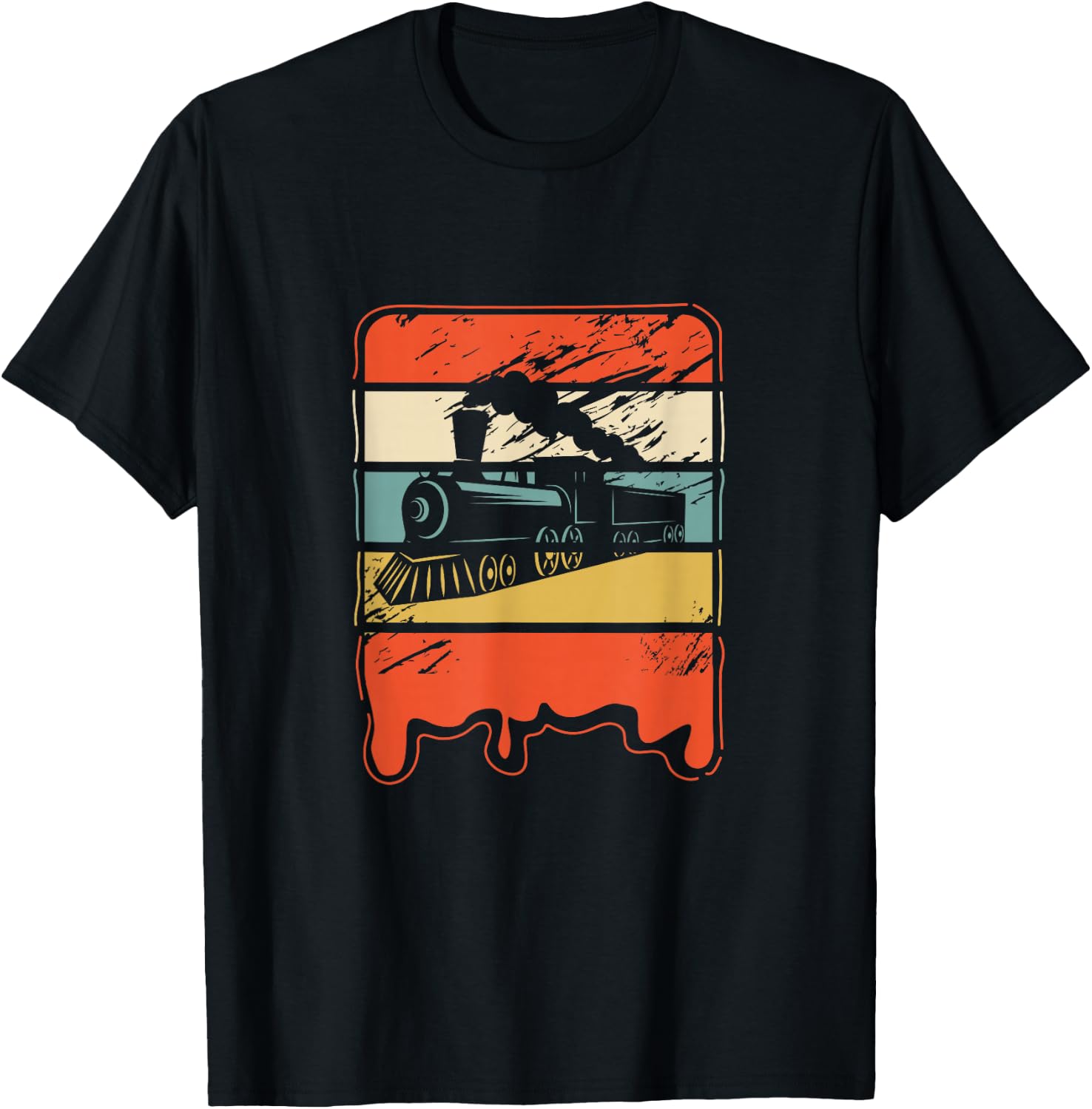 Train Railroad Locomotive Engineer Vintage Gift T-Shirt Unisex T-Shirt XL