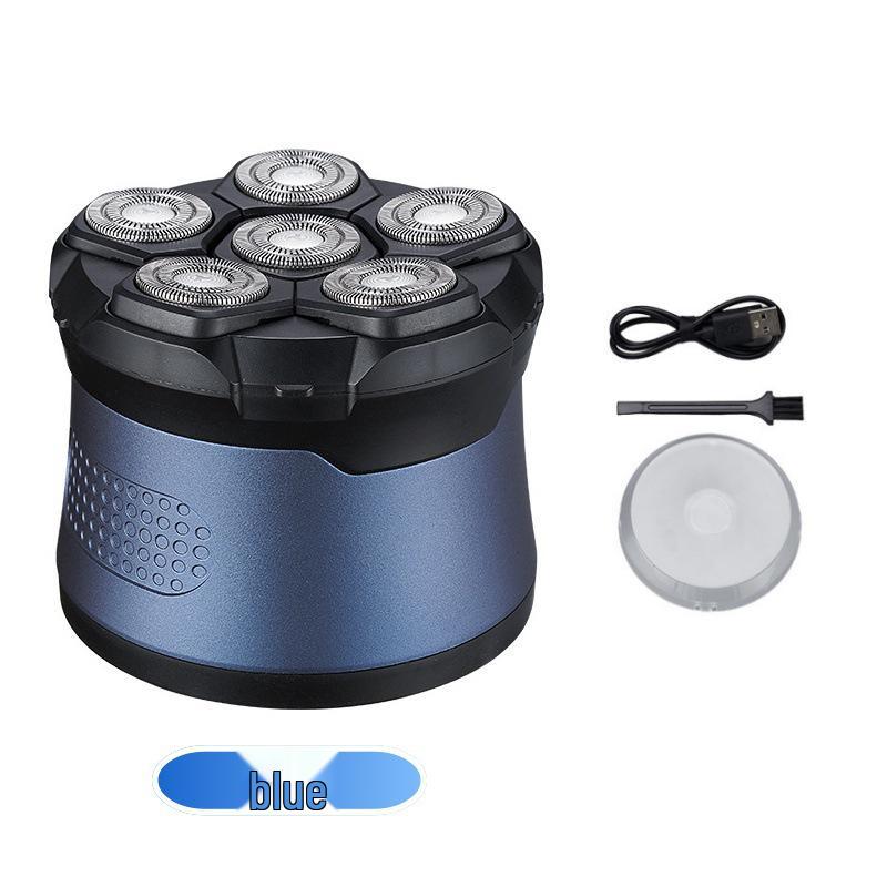 

Магнітна цифрова бритва з шістьма лезами для стрижки наголо, повністю водонепроникна для самостійного використання