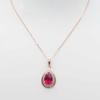 Pure Purple Gold Red Pomegranate Chain Set, Exquisite Rose Gold-Plated Color Gold Luxury Pendant.