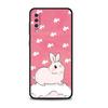 Pouzdro Flower Love Pink roztomilý králík pro Samsung Galaxy A70 A70s A50 A30s A04s A20s A20e A02 A02s A03 A04 A03s M52 A42 M31 kryt