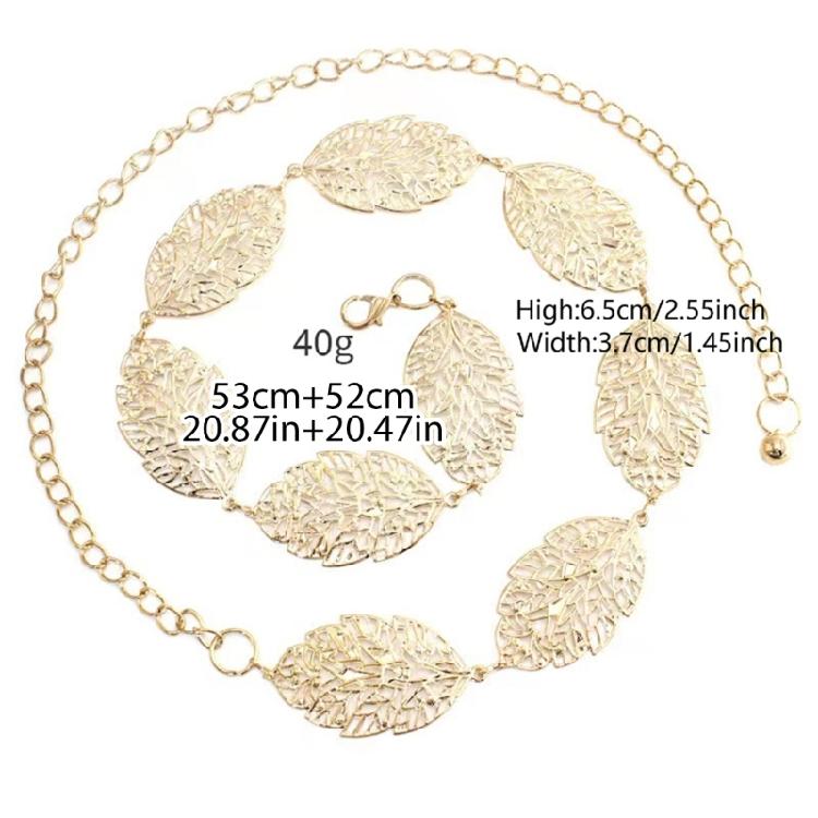 Delicate Leaf Waist Belt Ladies' Stylish Body Chain Adjustable Bridal Belt for Special Occasion Wear