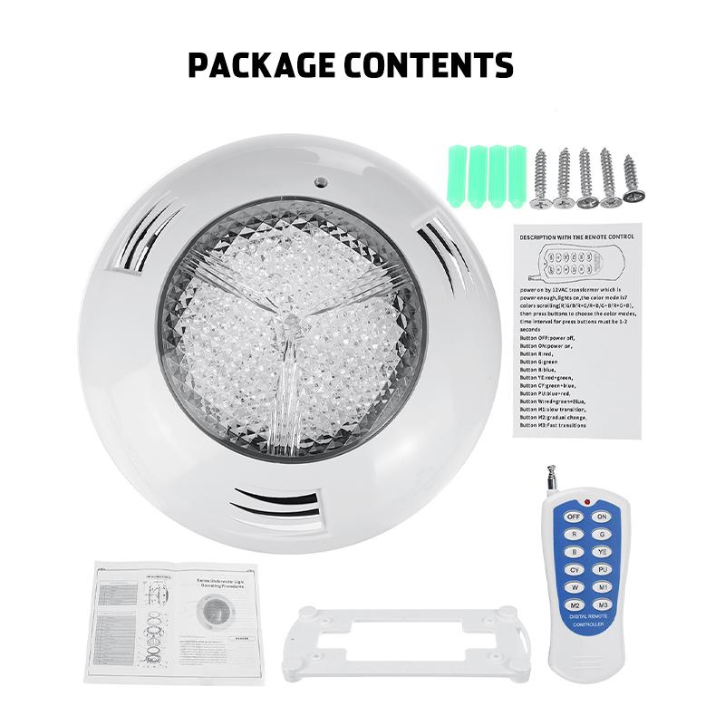 AC 12V 45W 468 LED RGB Underwater Swimming Pool Light Lamp Decor Remote Control