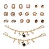 Shoe Charms DIY Diamond Pearl Chain Gemstone Decoration Buckle Shoe Charm Accessories Kids Party Girls Gift
