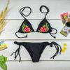 Two-piece Floral Bikini Swimsuit Tied for the Beach, Pool, L Two-piece Floral Bikini Swimsuit Tied for the Beach, Pool, L
