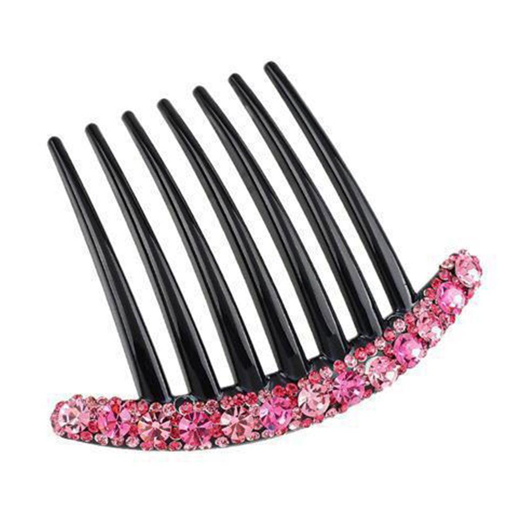 Temperament Acrylic Seven-tooth Comb Hair Accessories Korean Style Headwear Rhinestone Hair Comb