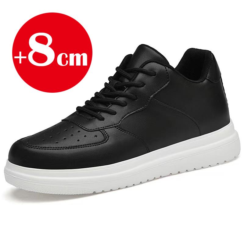 

2025 Новые увеличивающие рост кроссовки для мужчин 8 см невидимые кроссовки белые кожаные спортивные Zapatillas De Hombre большой размер 46 38