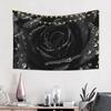 Elegant Black Rose Tapestry Sophisticated Timeless and Uniquely Stylish Wall Art for a Classic Decor Statement