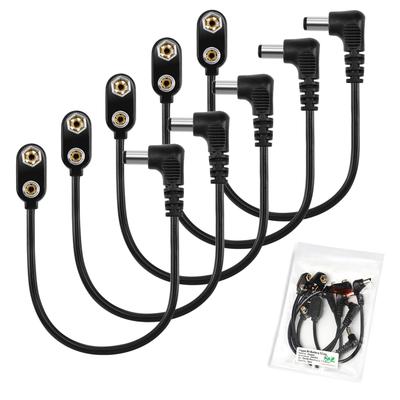 Chanzon Snap 9V Snap I Shape Vertical Plastic 5pcs 2.1x5.5mm DC Male