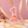Pink Creative Digital Birthday Cake Decoration Candle Handmade Diy0-9 Party Atmosphere Decoration