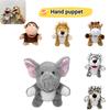 Jungle Animal Hand Puppets Lion Tiger Deer Monkey Plush Toys For Kids