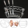 1PC Plastic Pencil Holder Display Stand, 6 Slot Pen Eyebrow Stand Makeup Brush Organizer, Desktop Cosmetic Brush Holder