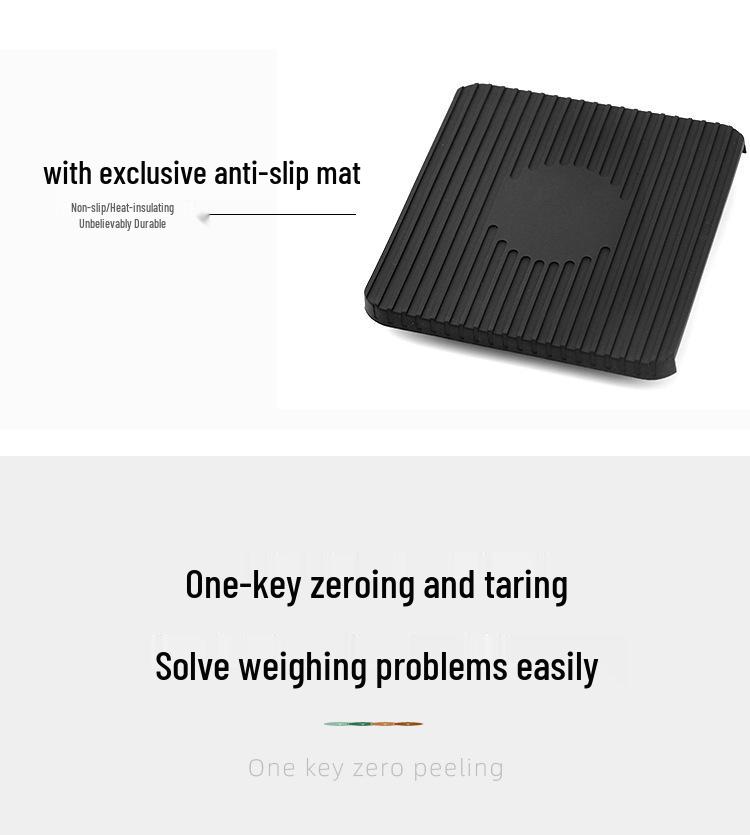 Multifunkční dobíjecí USB váha na kávu pour-over s časovačem