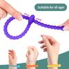 6Pieces Stretchy Silicone Bracelets Kids Sensory Toy Adjustable Textured Wristband Stress Relief Stimulation Sensory Toy
