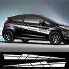 Racing Style Stripes Car Stickers Auto Body Door Vinyl Decals Car Decoration Sticker Accessories For Ford Fiesta MK7 2008 - 2017