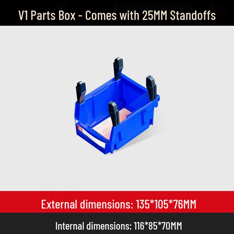 Angled Entry Heavy-Duty Plastic Storage and Organizer Box for Components and Hardware