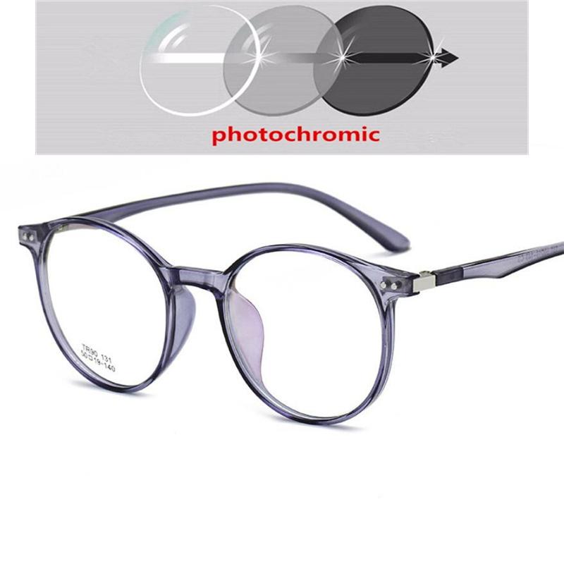 Leopard Frame Vintage Round Computer Glasses Blu-ray Blocking Myopia Eyewear Prescription 0 to -6 0
