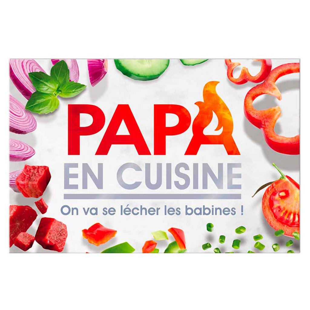 Les Trésors De Lily [P2914] - Glass Cutting Board / Coaster 'Papa' - 30x20 Cm