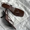 Fashion Women's Sandals Kitten Heel Thin Belt Thin Heel French Pumps Sandals Fairy Style Summer New High Heel Fashion Sexy Style