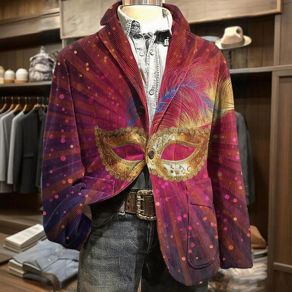 Men's Business Casual Carnival Corduroy Jacket
