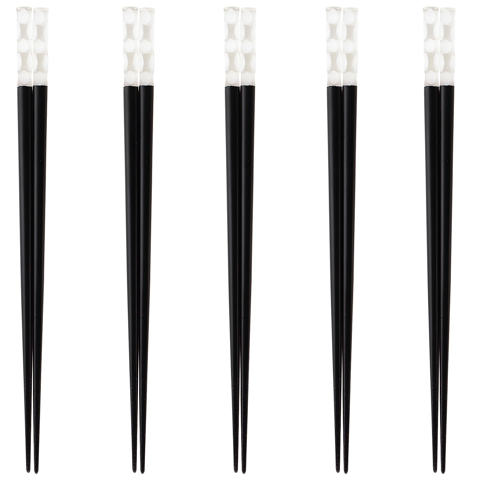 

Happy Set of Acrylic Resin and Natural Made in PID0175 J-kitchens Chopsticks, 5, Material Wood, Japan,